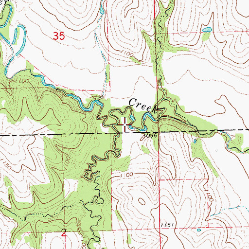 Topographic Map of Flood Creek, NE