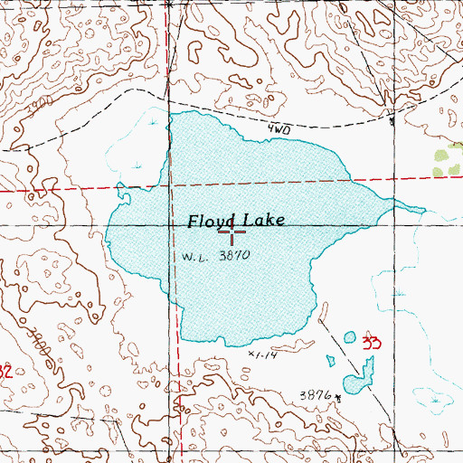 Topographic Map of Floyd Lake, NE