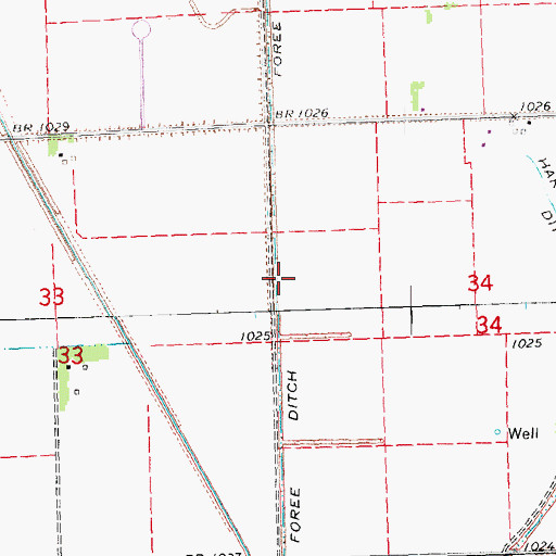 Topographic Map of Foree Ditch, NE