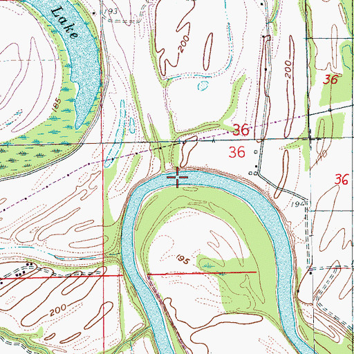 Topographic Map of Overcup Bend, AR