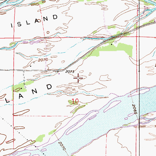 Topographic Map of Fort Farm Island, NE