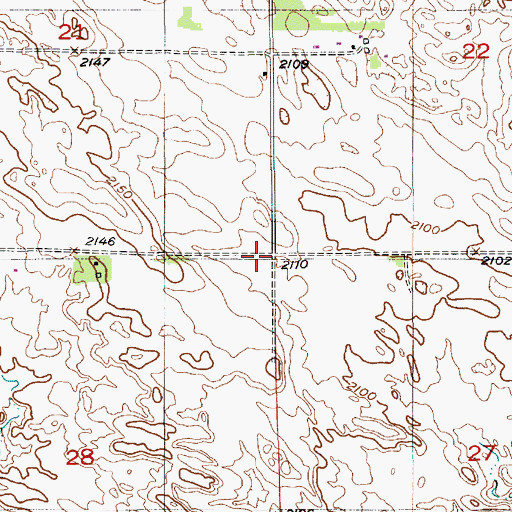 Topographic Map of Four Corners School, NE