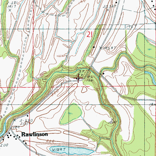 Topographic Map of Pleasant Plain Church, AR