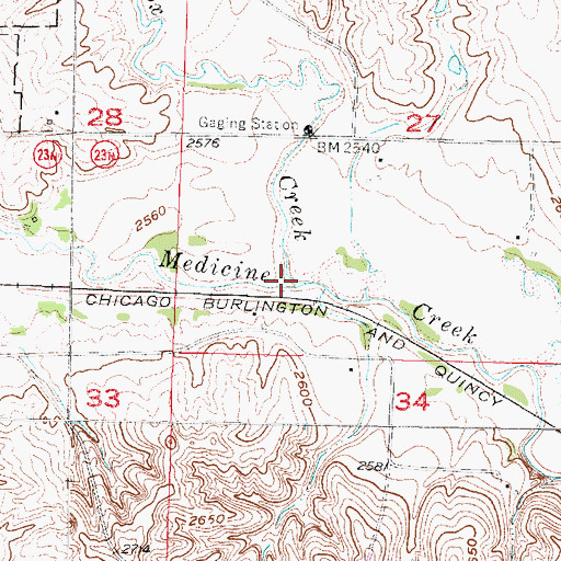 Topographic Map of Fox Creek, NE