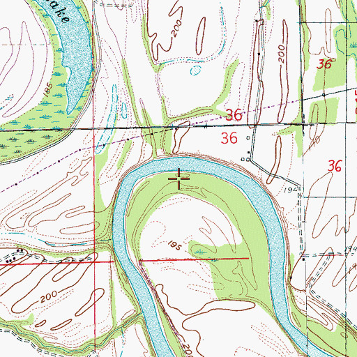 Topographic Map of Point Look About, AR