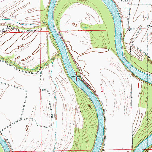 Topographic Map of Point Look Around, AR