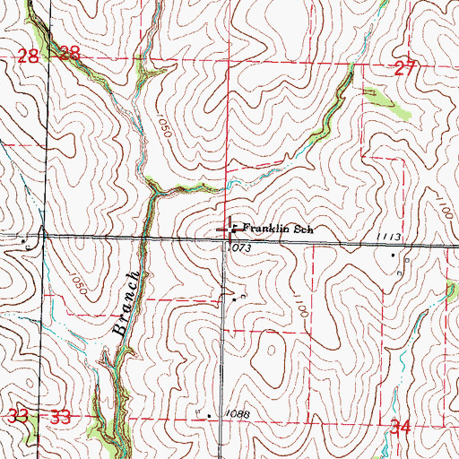 Topographic Map of Franklin School, NE