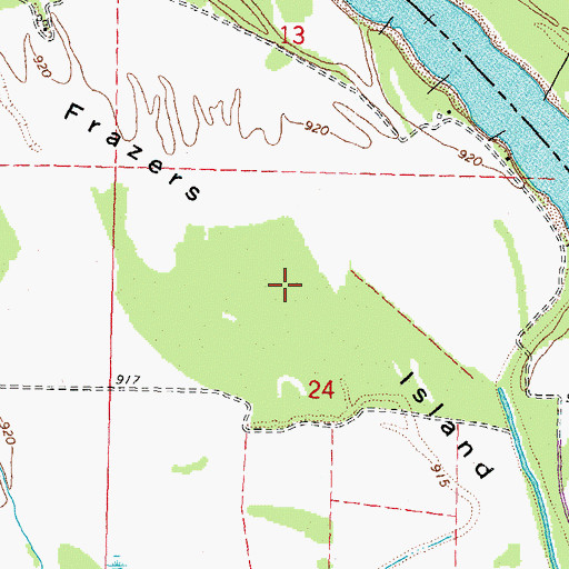 Topographic Map of Frazers Island, NE