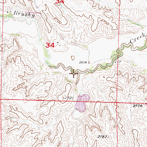 Topographic Map of Frazier Creek, NE