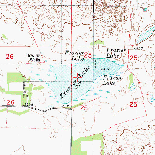 Topographic Map of Frazier Lake, NE