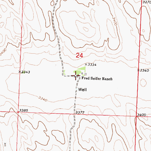Topographic Map of Fred Seifer Ranch, NE
