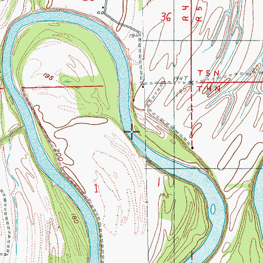 Topographic Map of Point Look Out, AR