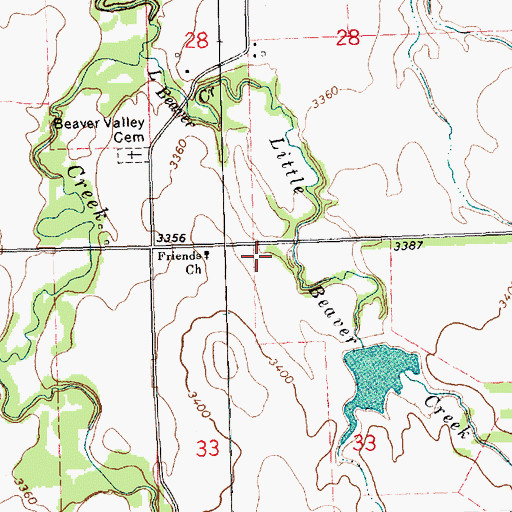 Topographic Map of Friends Church, NE