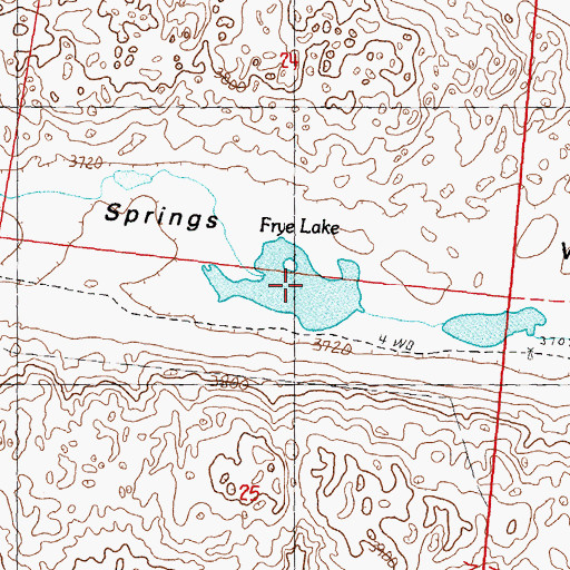 Topographic Map of Frye Lake, NE