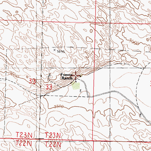 Topographic Map of Furrow Ranch, NE