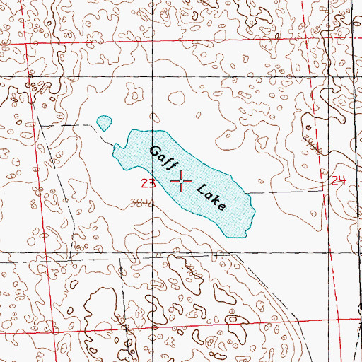 Topographic Map of Gaff Lake, NE