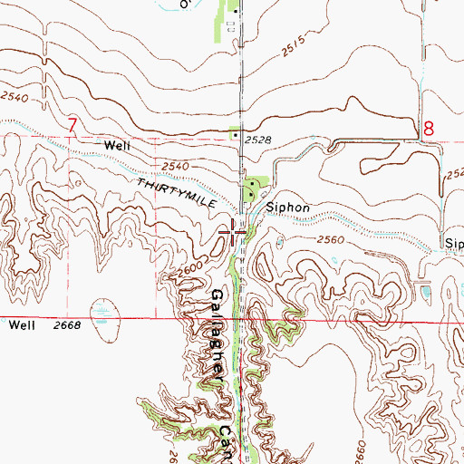 Topographic Map of Gallagher Canyon, NE