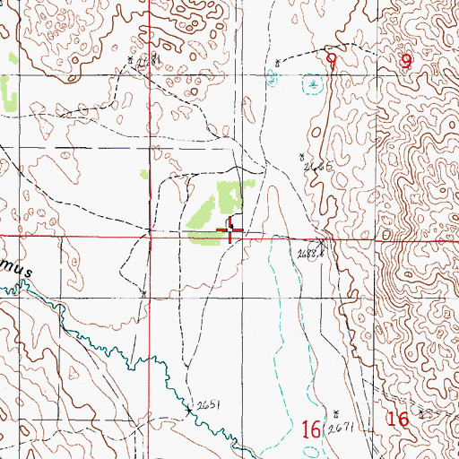 Topographic Map of Galusha Ranch, NE