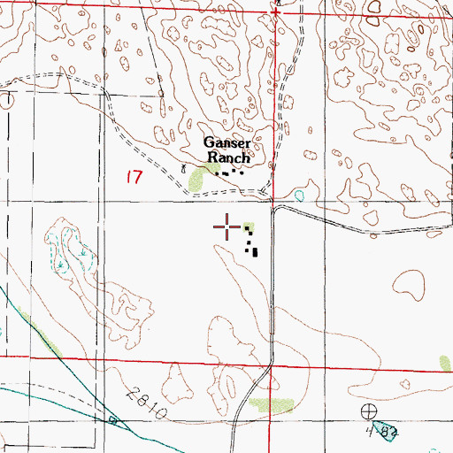 Topographic Map of Ganser Ranch, NE