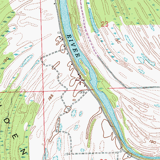 Topographic Map of Riverview Church (historical), AR