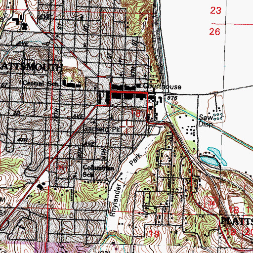 Topographic Map of Garfield Park, NE