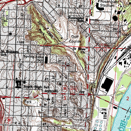 Topographic Map of Garfield School, NE