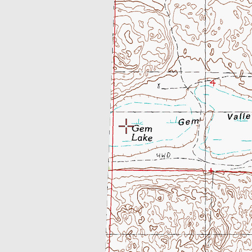 Topographic Map of Gem Lake, NE