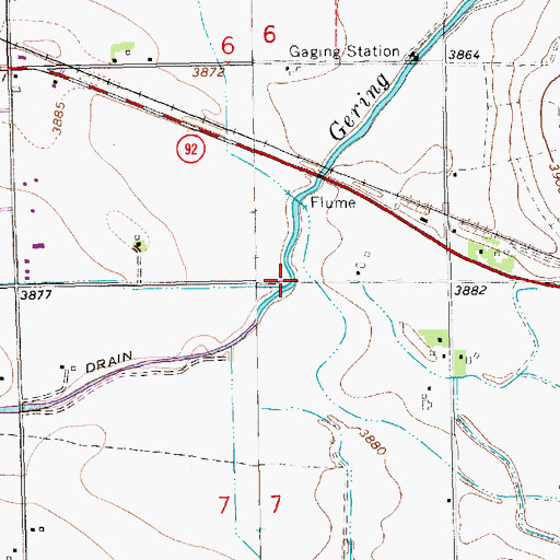 Topographic Map of Gering Valley, NE