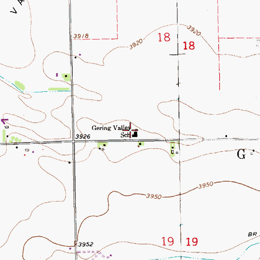 Topographic Map of Gering Valley School, NE