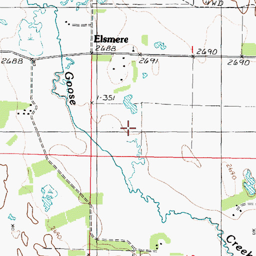 Topographic Map of Giles Cemetery, NE