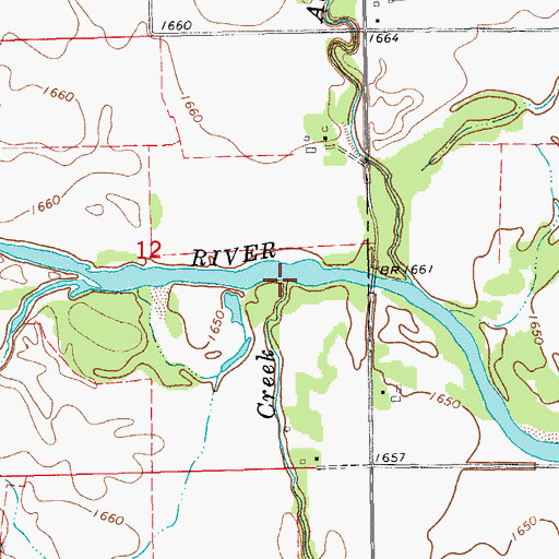 Topographic Map of Giles Creek, NE