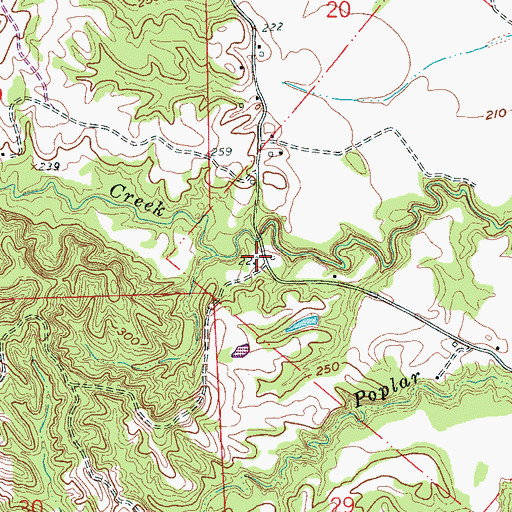 Topographic Map of Tuni Church (historical), AR