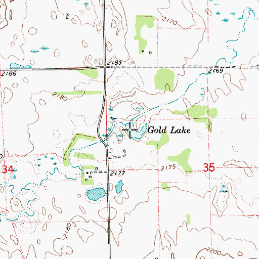 Topographic Map of Gold Lake, NE