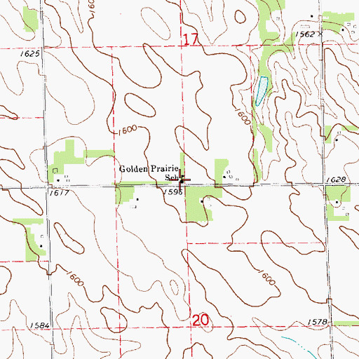 Topographic Map of Golden Prairie School, NE