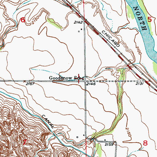 Topographic Map of Goodenow School, NE