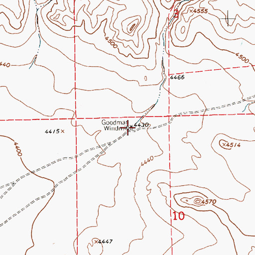 Topographic Map of Goodman Windmill, NE