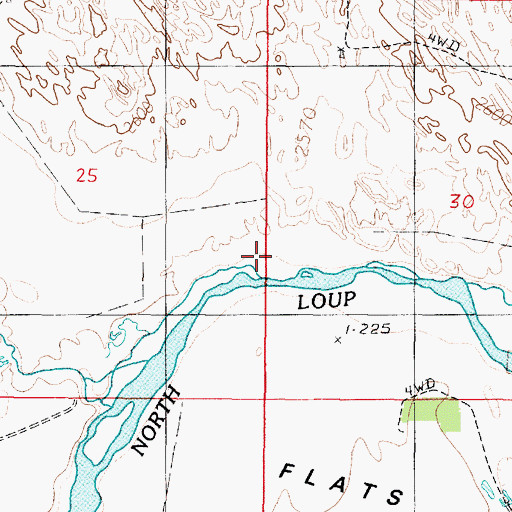 Topographic Map of Goose Creek, NE