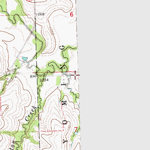 Topographic Map of Goose Creek, NE