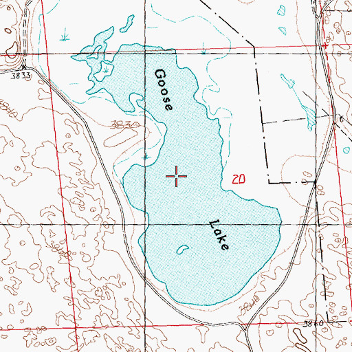 Topographic Map of Goose Lake, NE