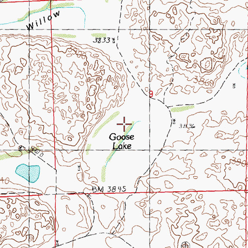 Topographic Map of Goose Lake, NE