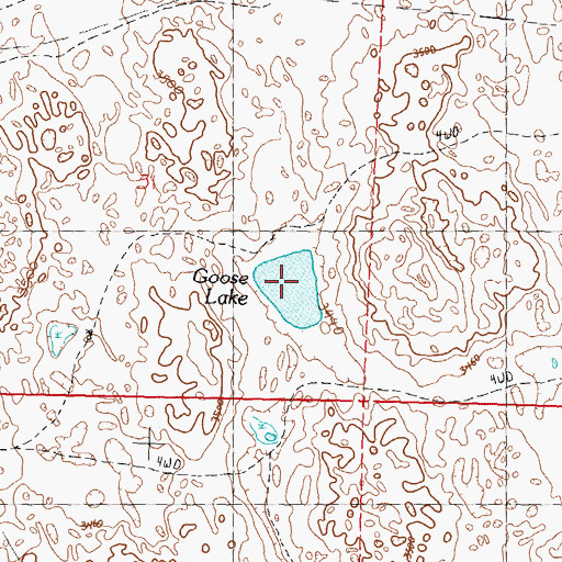 Topographic Map of Goose Lake, NE