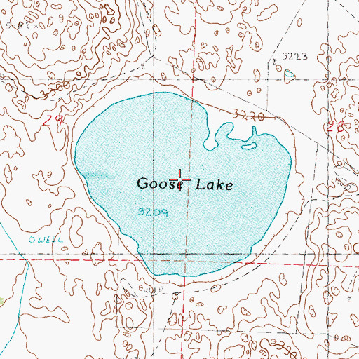 Topographic Map of Goose Lake, NE