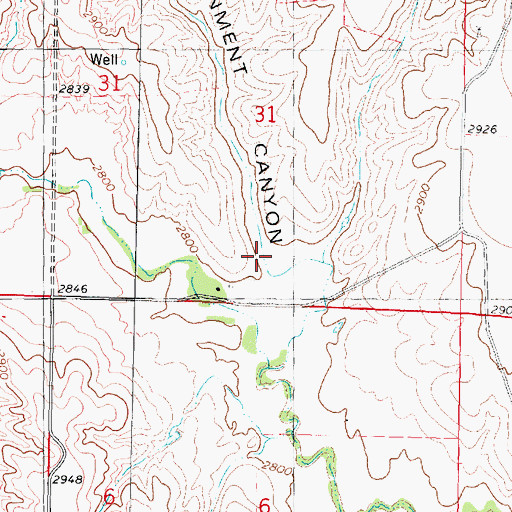 Topographic Map of Government Canyon, NE