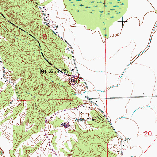 Topographic Map of Wyles School (historical), AR