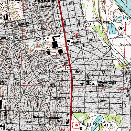 Topographic Map of Graham Triangle Park, NE