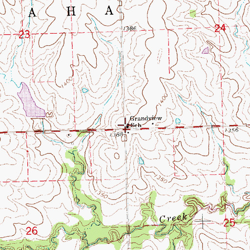 Topographic Map of Grandview School (historical), NE