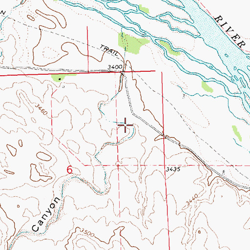 Topographic Map of Grapevine Canyon, NE