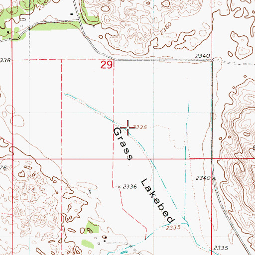 Topographic Map of Grass Lake, NE