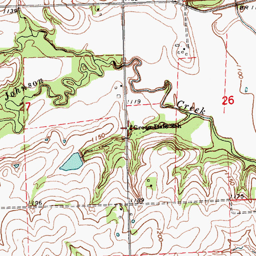 Topographic Map of Green Dale School, NE