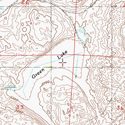 Topographic Map of Green Lake, NE